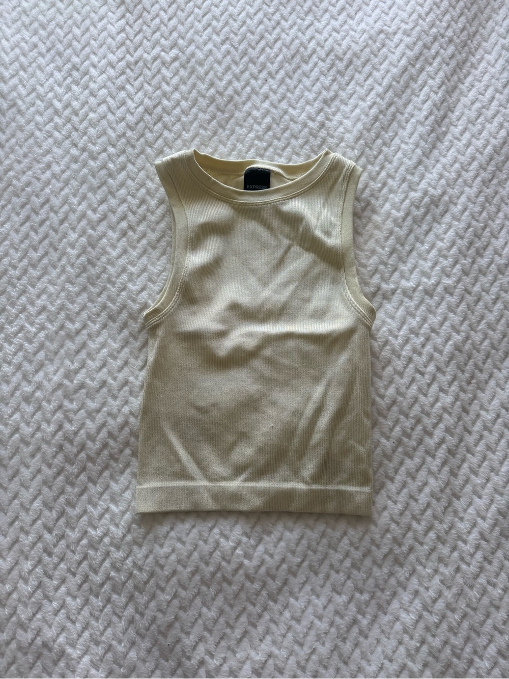 Express Ribbed Tank Top - Butter Yellow
